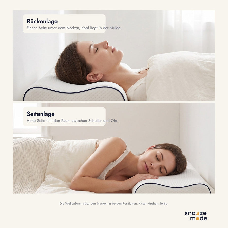 Welche Kissenhöhe passt zu mir? Seitenschläfer, Rückenschläfer, Bauchschläfer